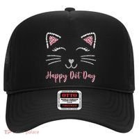 Happy Dot Day Cat Lover Woman Cute Dot Cat Gift Hat thumb 0