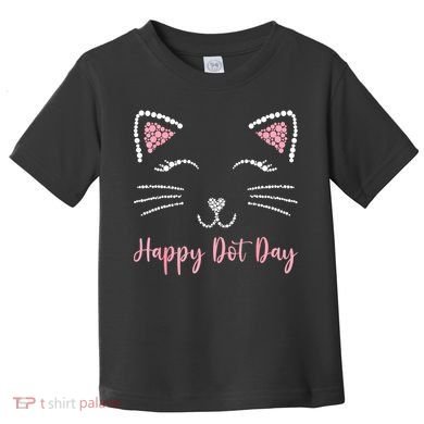 Happy Dot Day Cat Lover Woman Cute Dot Cat Gift Toddler T-Shirt