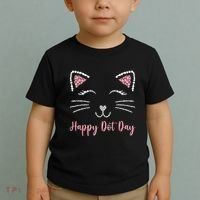 Happy Dot Day Cat Lover Woman Cute Dot Cat Gift Toddler T-Shirt thumb 2
