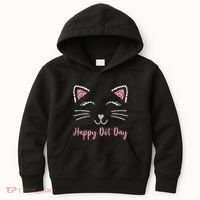 Happy Dot Day Cat Lover Woman Cute Dot Cat Gift Kids Hoodie thumb 0