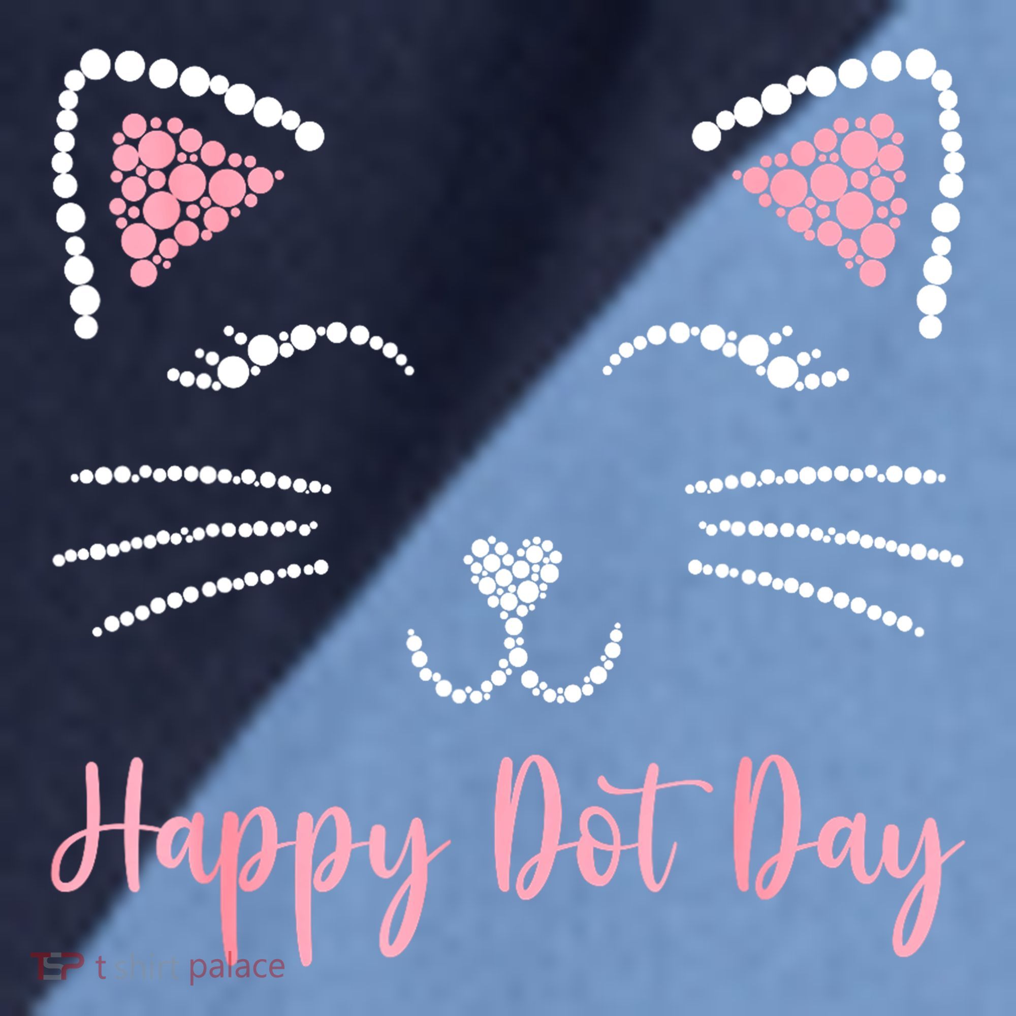 Happy Dot Day Cat Lover Woman Cute Dot Cat Gift Raglan Baseball Sleeve Shirt