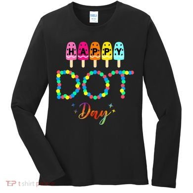 Happy Dot Day Colorful Women's Long Sleeve Shirt