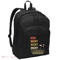 Here Ducky Ducky Ducky Funny Duck Call For Duck Hunters Port Authority Basic Backpack thumb 0