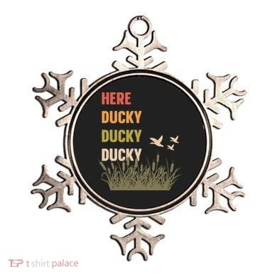Here Ducky Ducky Ducky Funny Duck Call For Duck Hunters Ornament