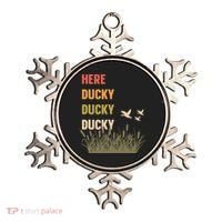 Here Ducky Ducky Ducky Funny Duck Call For Duck Hunters Ornament thumb 0