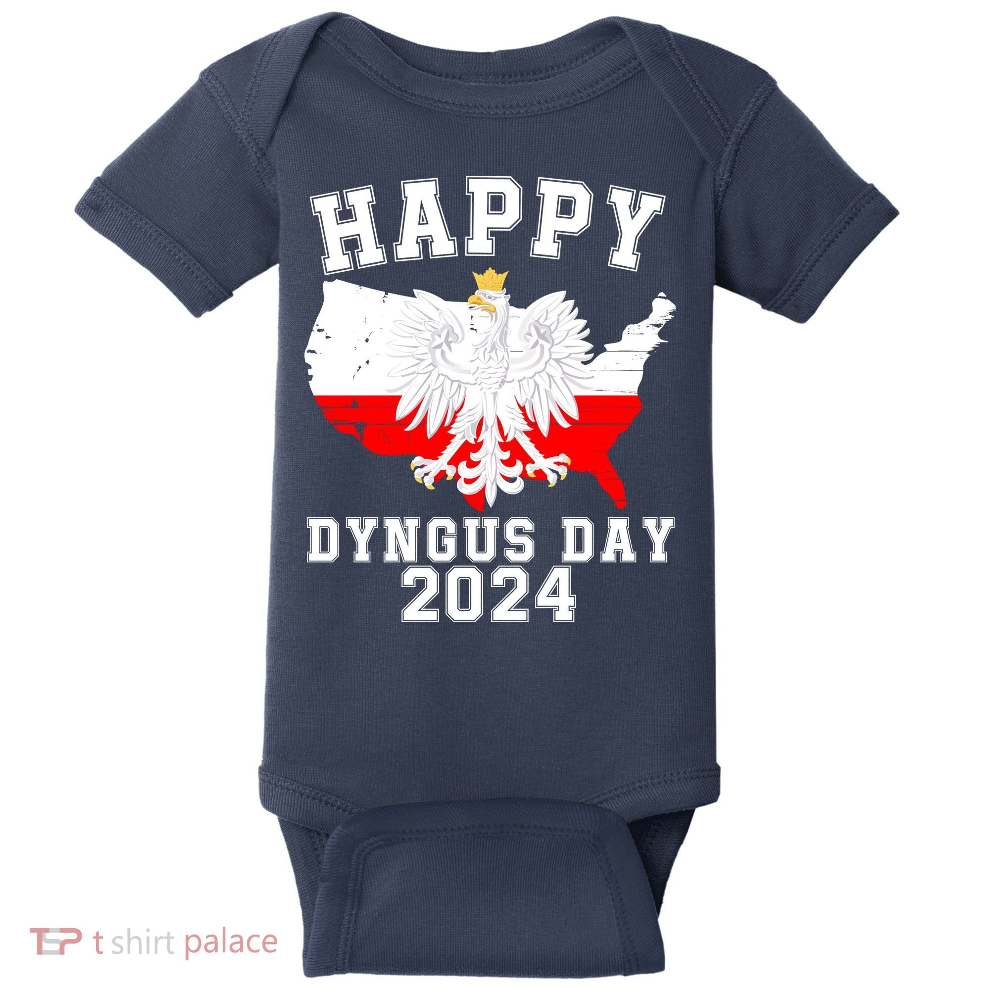 Happy Dyngus Day 2024 Polska Polish White Eagle Dyngus Day Polish Eagle Baby Bodysuit