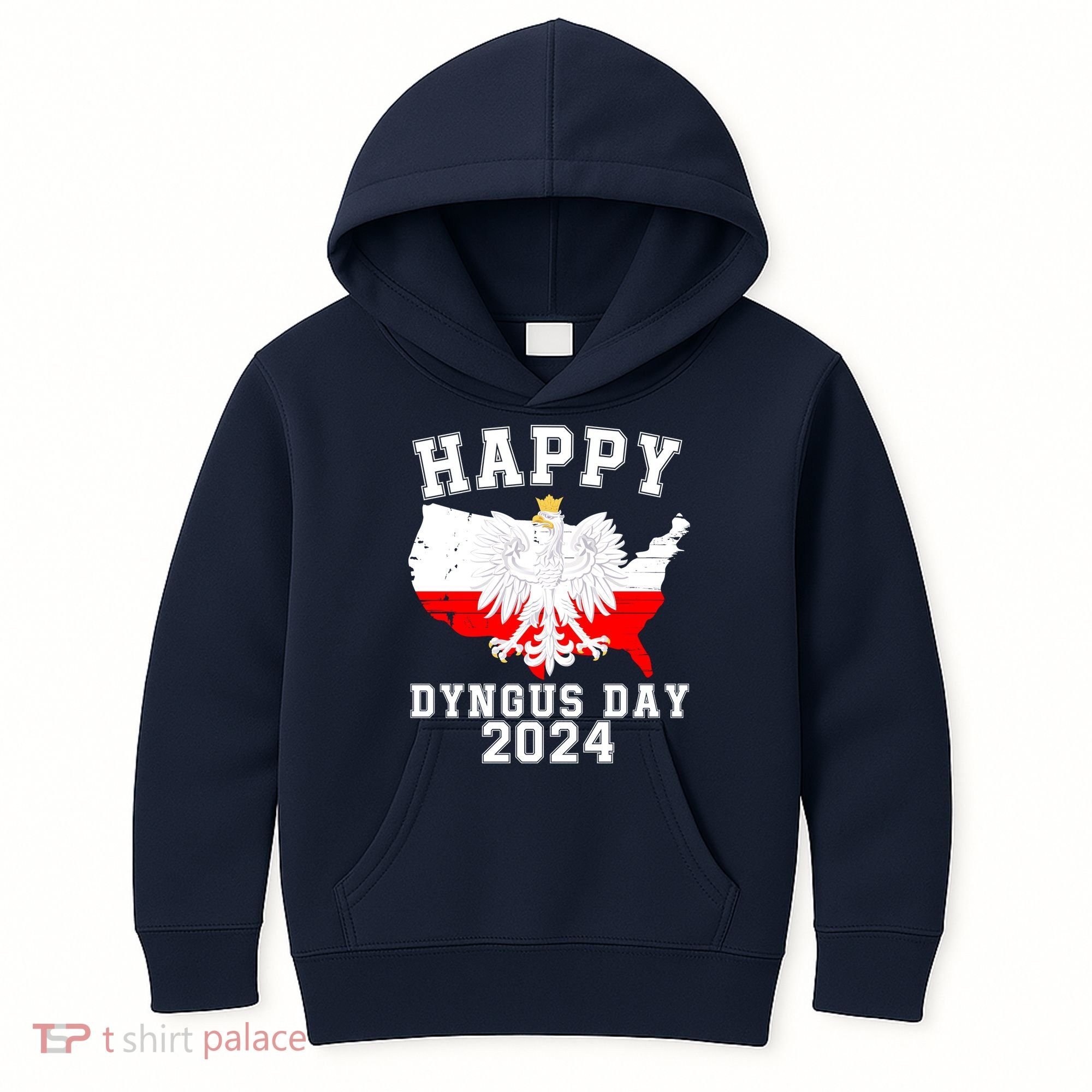 Happy Dyngus Day 2024 Polska Polish White Eagle Dyngus Day Polish Eagle Kids Hoodie