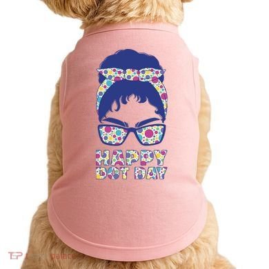 Happy Dot Day Messy Bun Doggie Tank