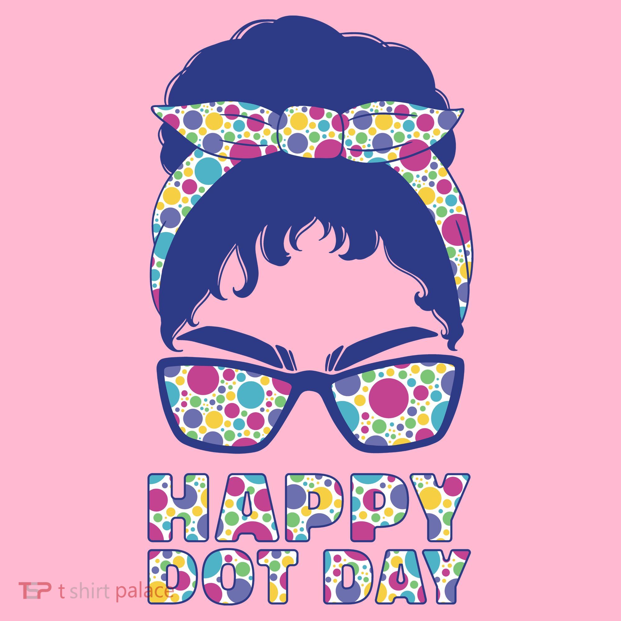 Happy Dot Day Messy Bun Baby Bodysuit
