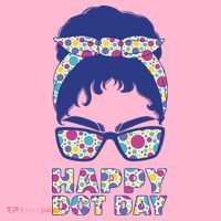 Happy Dot Day Messy Bun Visor thumb 3