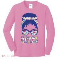 Happy Dot Day Messy Bun Kids Long Sleeve Shirt thumb 0