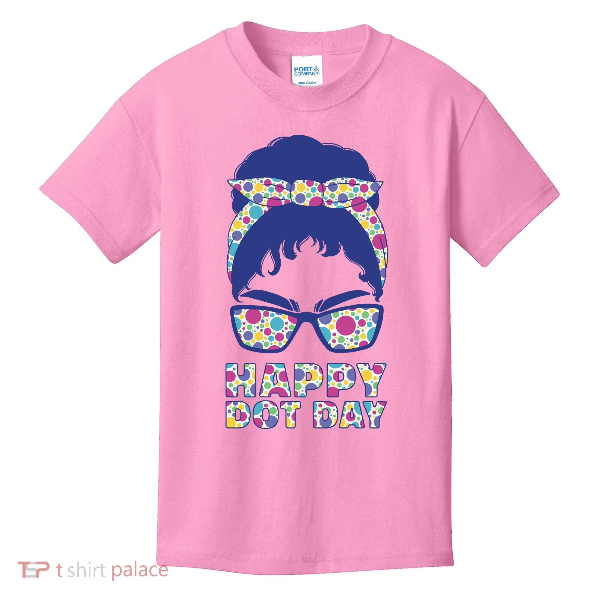 Happy Dot Day Messy Bun Kids T-Shirt