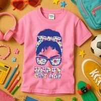 Happy Dot Day Messy Bun Kids T-Shirt thumb 3