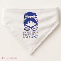 Happy Dot Day Messy Bun USA-Made Doggie Bandana thumb 0