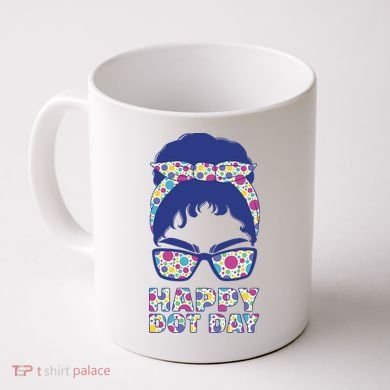 Happy Dot Day Messy Bun Coffee Mug