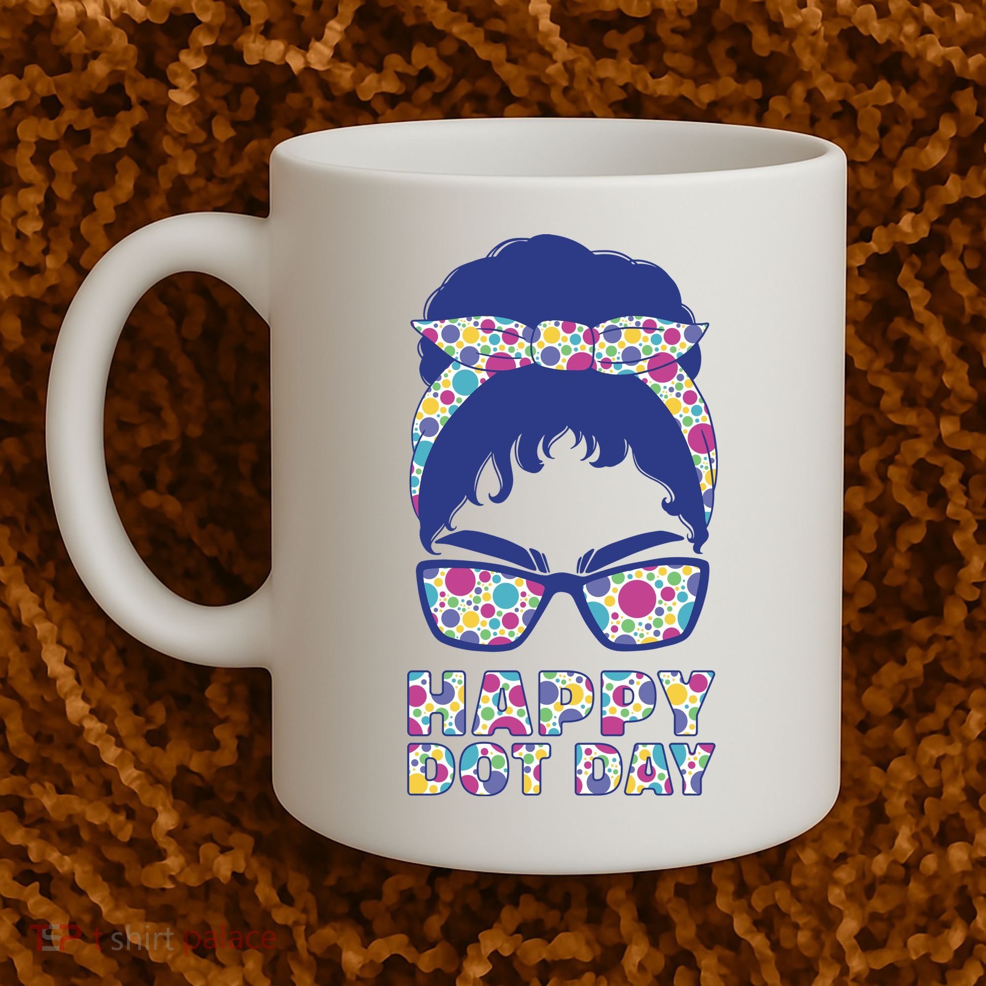 Happy Dot Day Messy Bun Coffee Mug