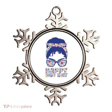 Happy Dot Day Messy Bun Ornament