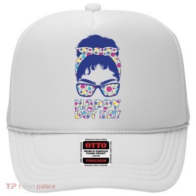Happy Dot Day Messy Bun Hat