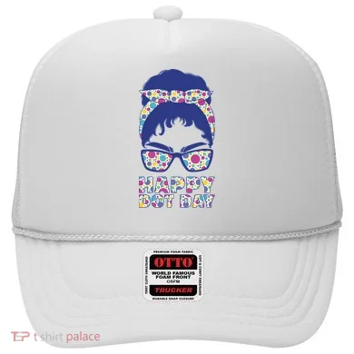 Happy Dot Day Messy Bun Hat