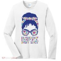 Happy Dot Day Messy Bun Women's Long Sleeve Shirt thumb 0