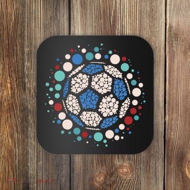 Happy Dot Day Soccer Ball Lover Polka Dot Coaster
