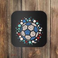 Happy Dot Day Soccer Ball Lover Polka Dot Coaster thumb 0