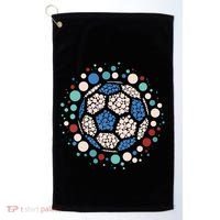 Happy Dot Day Soccer Ball Lover Polka Dot Golf Towel thumb 0