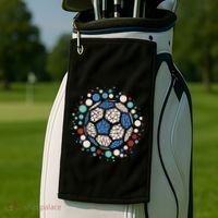 Happy Dot Day Soccer Ball Lover Polka Dot Golf Towel thumb 2