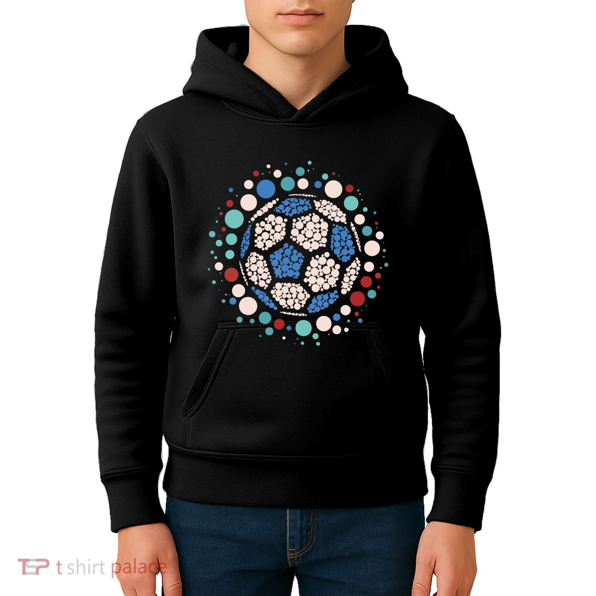 Happy Dot Day Soccer Ball Lover Polka Dot Kids Hoodie