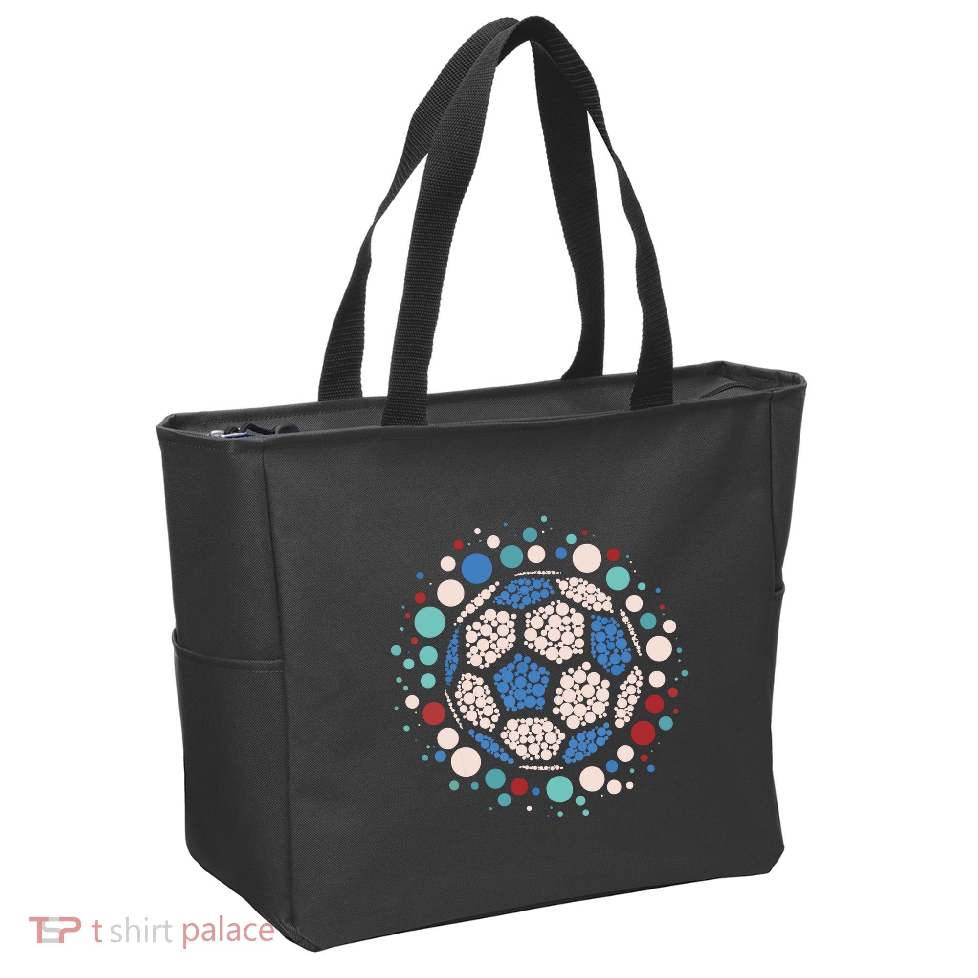 Happy Dot Day Soccer Ball Lover Polka Dot Tote Bag