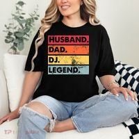 Husband Dad DJ Legend Funny DJ Disc Jockey Music Player Comfort Colors T-Shirt thumb 2