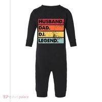 Husband Dad DJ Legend Funny DJ Disc Jockey Music Player Infant Fleece One Piece thumb 0