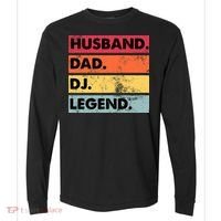 Husband Dad DJ Legend Funny DJ Disc Jockey Music Player Comfort Colors Heavyweight Long Sleeve T-Shirt thumb 0