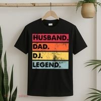 Husband Dad DJ Legend Funny DJ Disc Jockey Music Player T-Shirt thumb 2