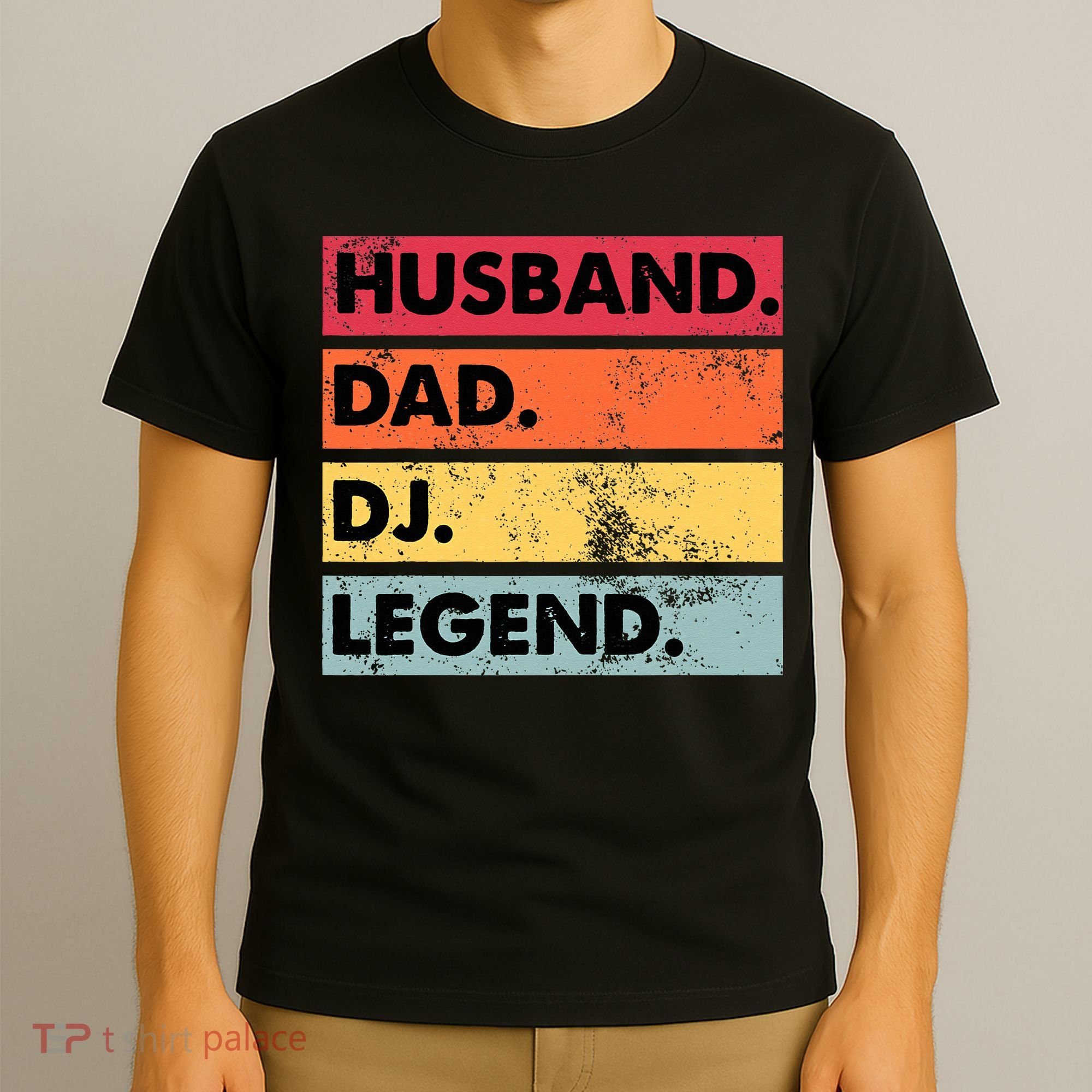 Husband Dad DJ Legend Funny DJ Disc Jockey Music Player T-Shirt