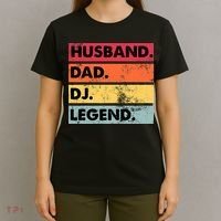 Husband Dad DJ Legend Funny DJ Disc Jockey Music Player T-Shirt thumb 4