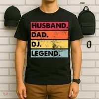 Husband Dad DJ Legend Funny DJ Disc Jockey Music Player T-Shirt thumb 6