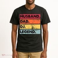 Husband Dad DJ Legend Funny DJ Disc Jockey Music Player Tall T-Shirt thumb 2