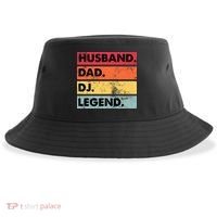 Husband Dad DJ Legend Funny DJ Disc Jockey Music Player Sustainable Bucket Hat thumb 0