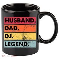 Husband Dad DJ Legend Funny DJ Disc Jockey Music Player 11oz C Handle Ceramic Mug thumb 0