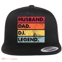 Husband Dad DJ Legend Funny DJ Disc Jockey Music Player Flat Bill Trucker Hat thumb 0