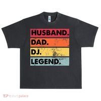 Husband Dad DJ Legend Funny DJ Disc Jockey Music Player Urban Oversized Heavyweight T-Shirt thumb 0