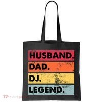 Husband Dad DJ Legend Funny DJ Disc Jockey Music Player Tote Bag thumb 0