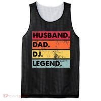 Husband Dad DJ Legend Funny DJ Disc Jockey Music Player Mesh Reversible Basketball Jersey Tank thumb 0