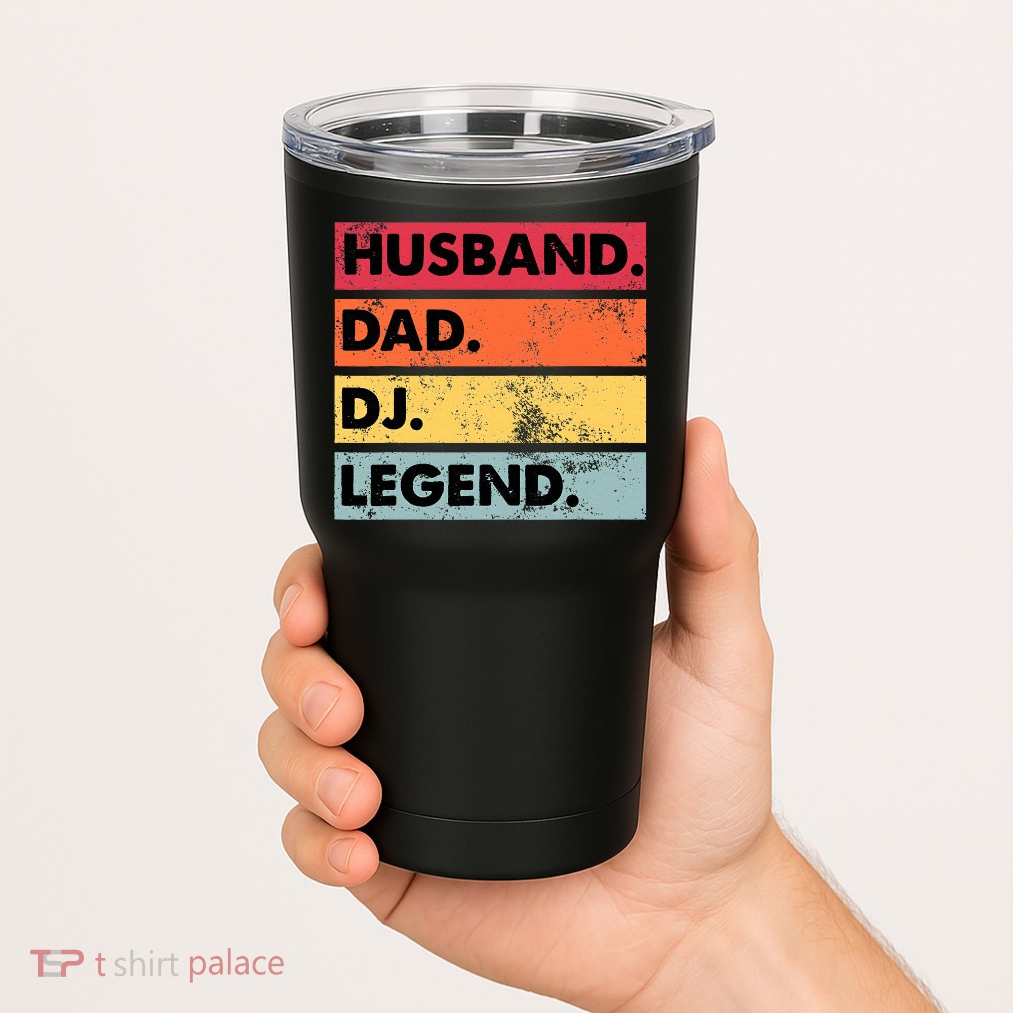 Husband Dad DJ Legend Funny DJ Disc Jockey Music Player Tumbler