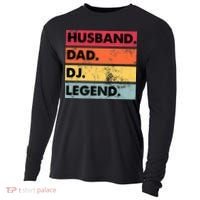 Husband Dad DJ Legend Funny DJ Disc Jockey Music Player Cooling Performance Long Sleeve Crew thumb 0
