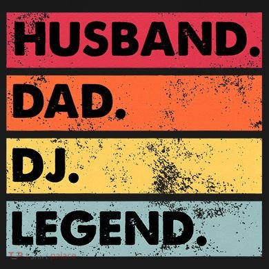 Husband Dad DJ Legend Funny DJ Disc Jockey Music Player Premium T-Shirt