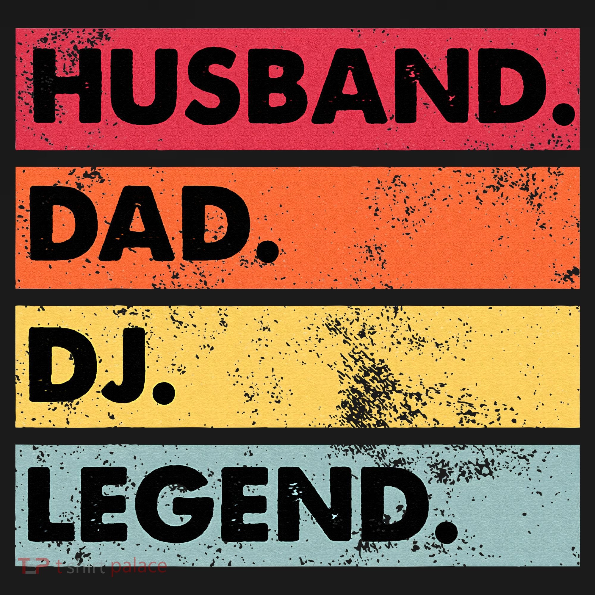 Husband Dad DJ Legend Funny DJ Disc Jockey Music Player Premium T-Shirt