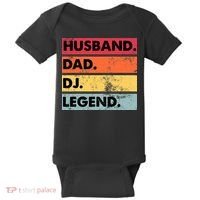 Husband Dad DJ Legend Funny DJ Disc Jockey Music Player Baby Bodysuit thumb 0