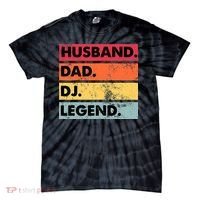 Husband Dad DJ Legend Funny DJ Disc Jockey Music Player Tie-Dye T-Shirt thumb 0